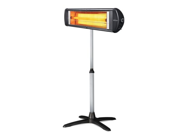 Calefactor halógeno PURLINE HEATY EXC 25 – 2500 W – Interior/Exterior – Suelo o pared – Negro