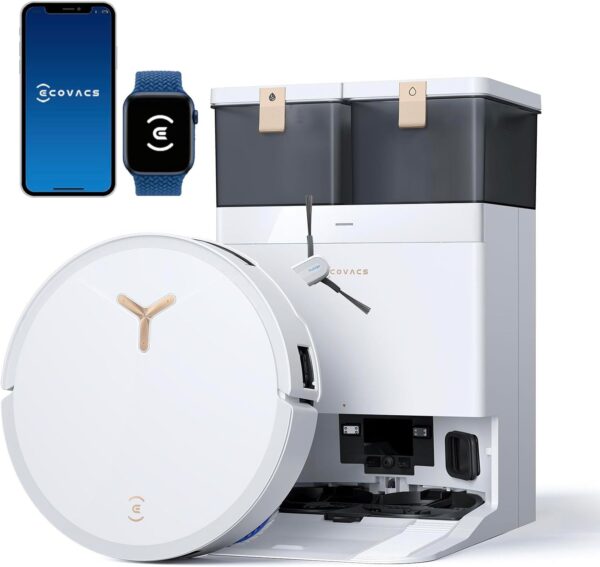 Aspiradora robot lavadora Ecovacs Deebot T50 Max Pro Omni – Negra – Succión ultra-potente 18 500 Pa – Estación multifunción