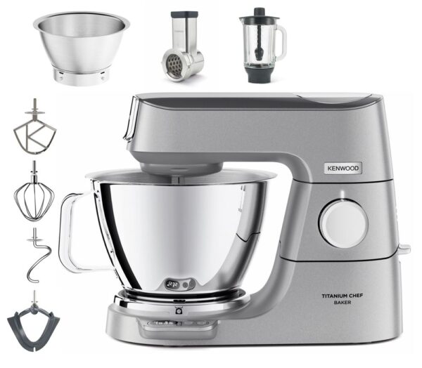 Robot pâtissier Kenwood Titanium Chef Baker KVC85.314SI – 1200 W – Color plata